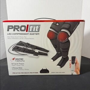 Heated Leg Compression System - Black and Red